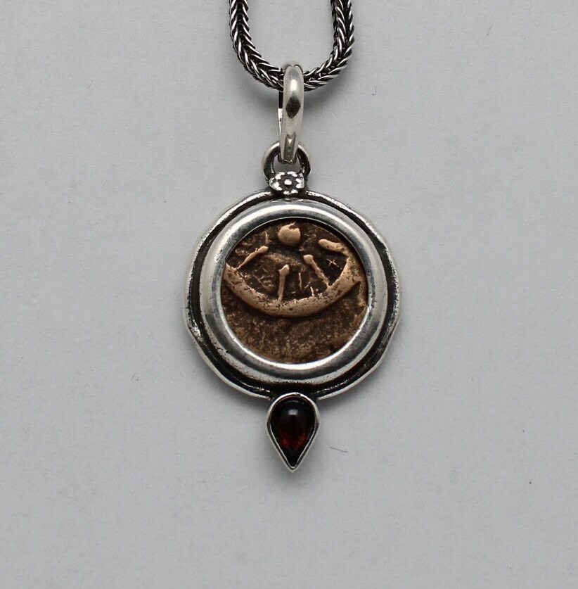 Widows Mite Prutah Coin, Silver Pendant, 00212 - Etsy
