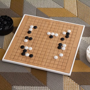 Modern Go Set, Wooden Go Board Game, Handmade Unique Go Set with Board, Luxury Personalized Gift, Home Decor, Go Pieces, 19x19, 15x15, 13x13