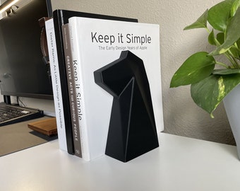 Chess Knight Bookends | Modern, Geometric, 3D Printed, Weighted | Home Decor | Bookends for Shelves, Bookstop, Book Holder | Unique Gift