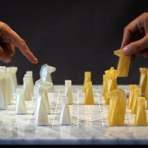 Pearl Pigment Resin Chess Pieces, Modern Chess, Handmade Unique Chess Pieces, Luxury Personalized Gift, Custom Chess Pieces (No Chess Board)