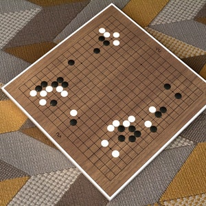 Modern Go Set, Wooden Go Board Game, Handmade Unique Go Set With Board ...