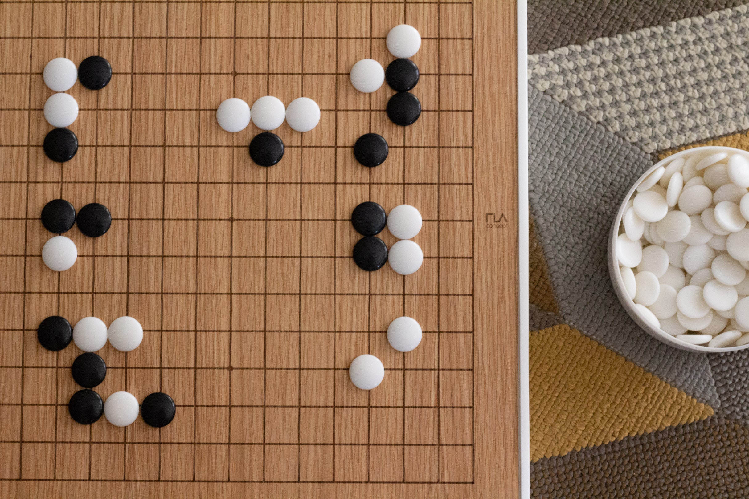 Go Games Modern Go Set, Wooden Go Board Game, Handmade Unique Go Set With Board ...