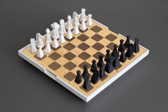 Custom Chess Set - Wooden Chess Board - Modern Resin Chess Pieces – PLA Concept