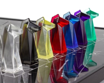 Modern Chess Pieces, Colorful Resin Chess Pieces, Handmade Unique Chess Pieces, Luxury Personalized Gift, Custom Chess Pieces
