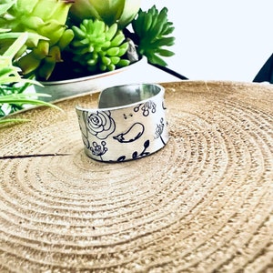 Eggplant and Flowers Ring