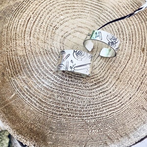 Good Vibes and Flowers Adjustable Ring