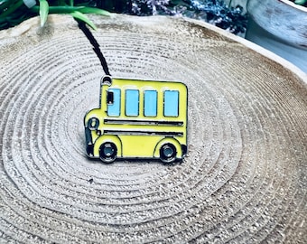 School Bus Enamel Pin