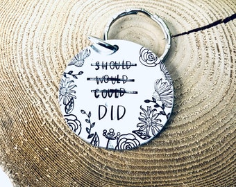 Should Could Would Did Keychain | Encouragement Keychain