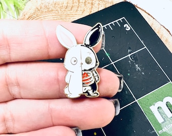 Bunny Bones Enamel Pin