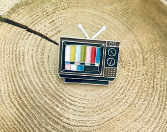 Retro Color TV Enamel Pin