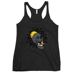 Summers Night Skull Women&#39;s Racerback Tank
