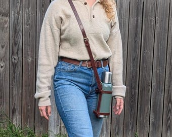 Leather bottle sling