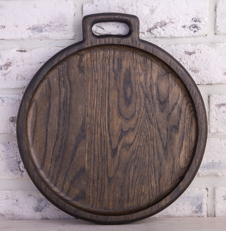 Dark Oak Plate with one handle