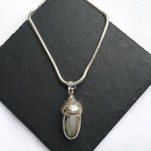 Acorn Pendant, Handmade UK Modern English Pewter, Acorn Necklace
