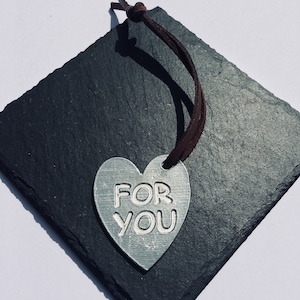 For You - Gift Tag, gift tag, silver gift tag, metal gift tag, handmade gift, Pewter Giftware