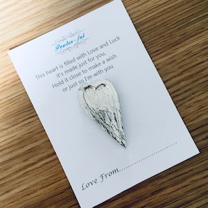 Token de lembrança de coração personalizado abraço de bolso em cartão, estanho, com sua mensagem/palavras, presente de distância social, presente de isolamento, presente do NHS