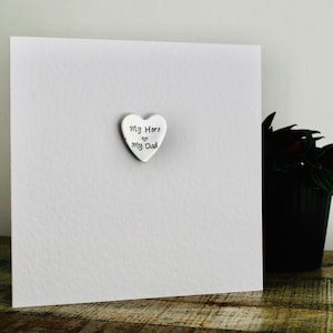 Taschenandenken-Token, Vatertagsgeschenk, alles Gute zum Vatertagskarte, handgemachte UK Zinn, Andenken Geschenk, Grußkarte, Mein Held Mein Vater Geschenk