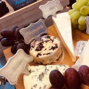Cheese Markers - Set of Six, Cheese Labels, Hand Made Modern English ...