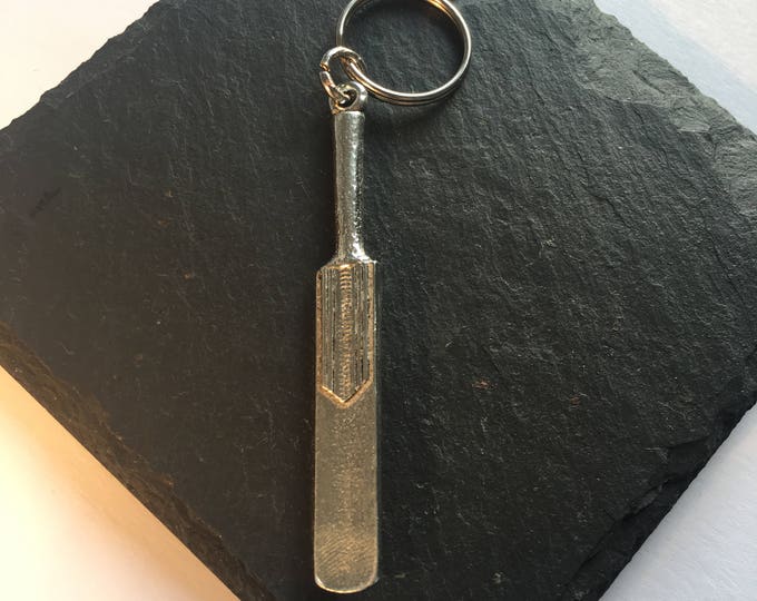 Cricket Bat Key Ring, Handmade UK Modern English Pewter, Cricket Bat Keychain Etsy