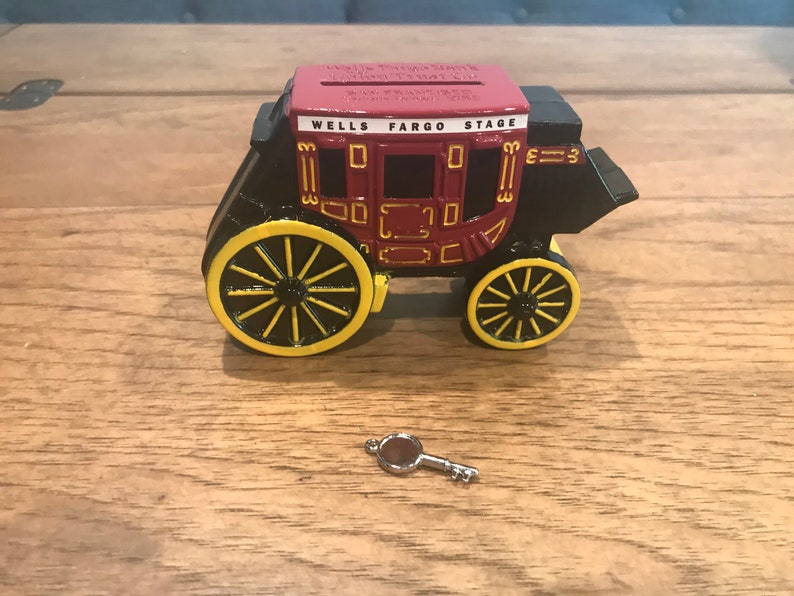 Vintage Wells Fargo Stagecoach Piggy Bank | Etsy