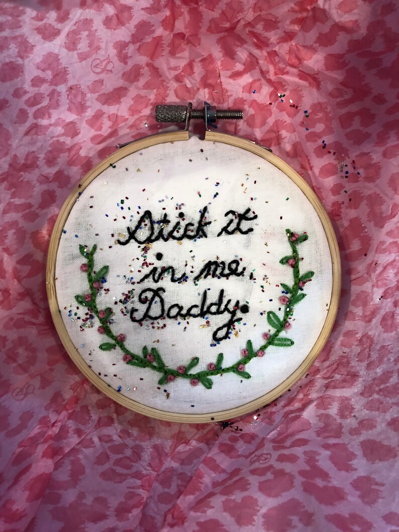 Subversive funny inappropriate hand embroidery stick it Etsy