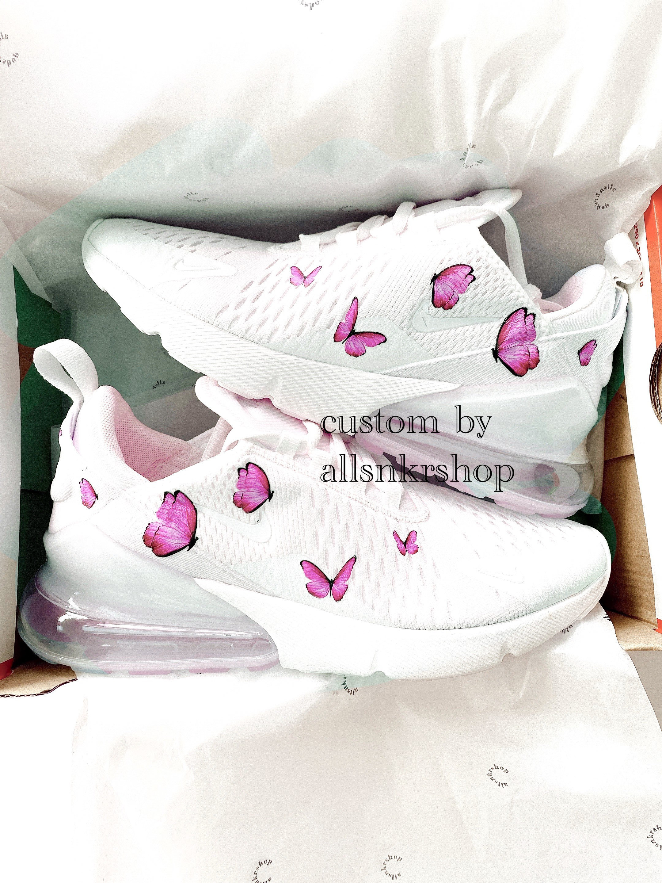 Honger Wissen gracht Nike Air Max 270 With Custom Butterfly Pink - Etsy