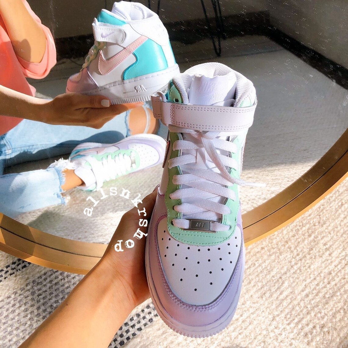 custom pastel nike air force 1