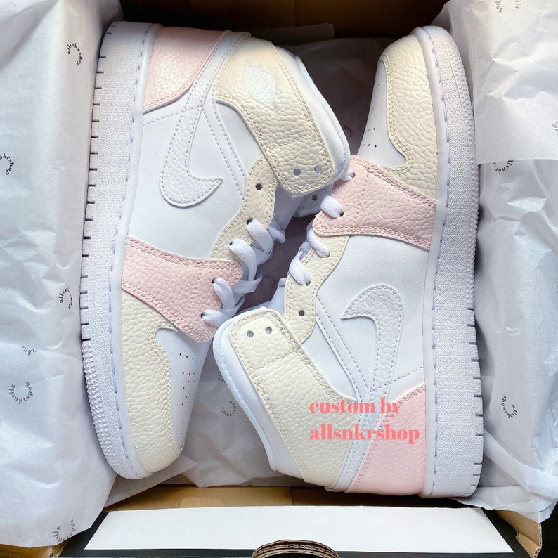 Pastel Nike Air Jordan 1 Mid Custom Etsy UK