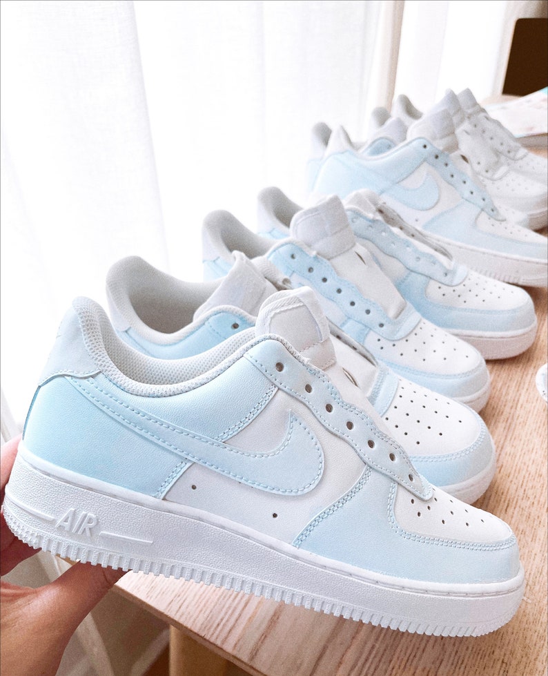 Baby Blue Nike Air Force 1 Low - Etsy