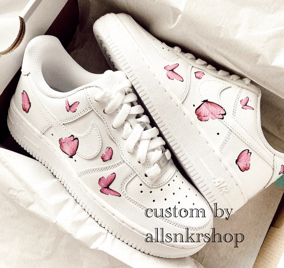 Nike Air Force 1 Low 1 Custom Butterfly/ Fashion Sneaker Etsy