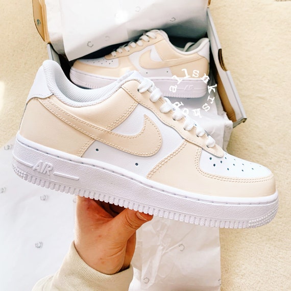 Nike Air Force Low Cream Women's Sneaker - Etsy