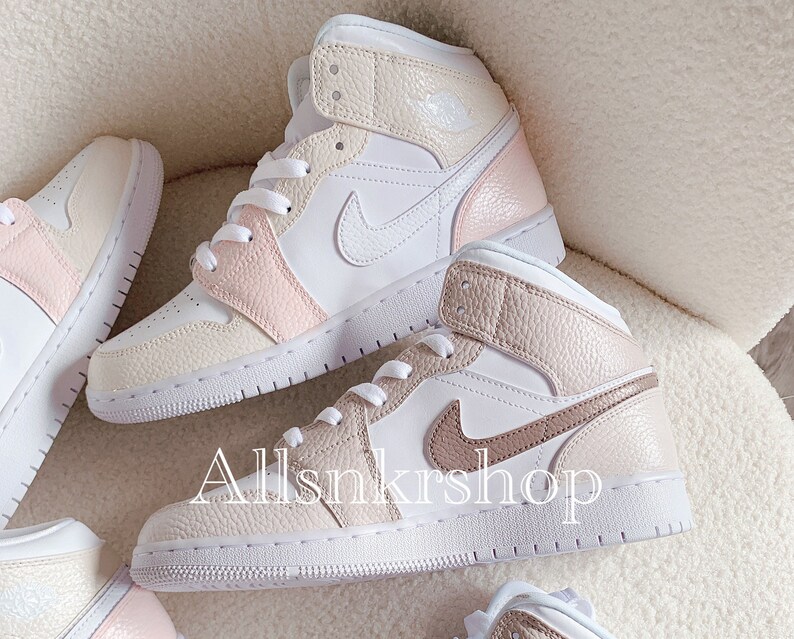 Pastel Nike Air Jordan 1 Mid Custom Etsy UK