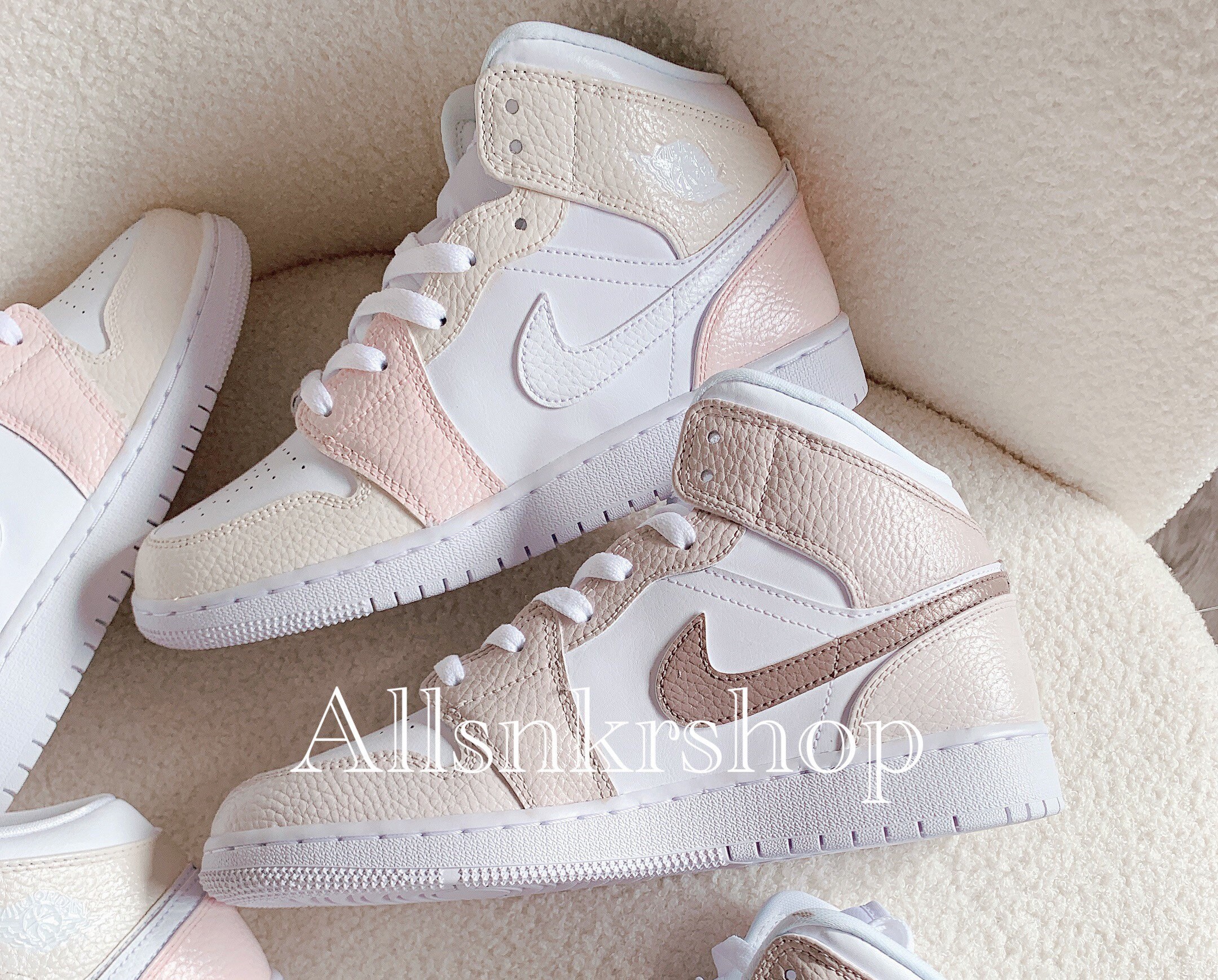 Pastel Nike Air Jordan 1 Mid Custom - Etsy UK