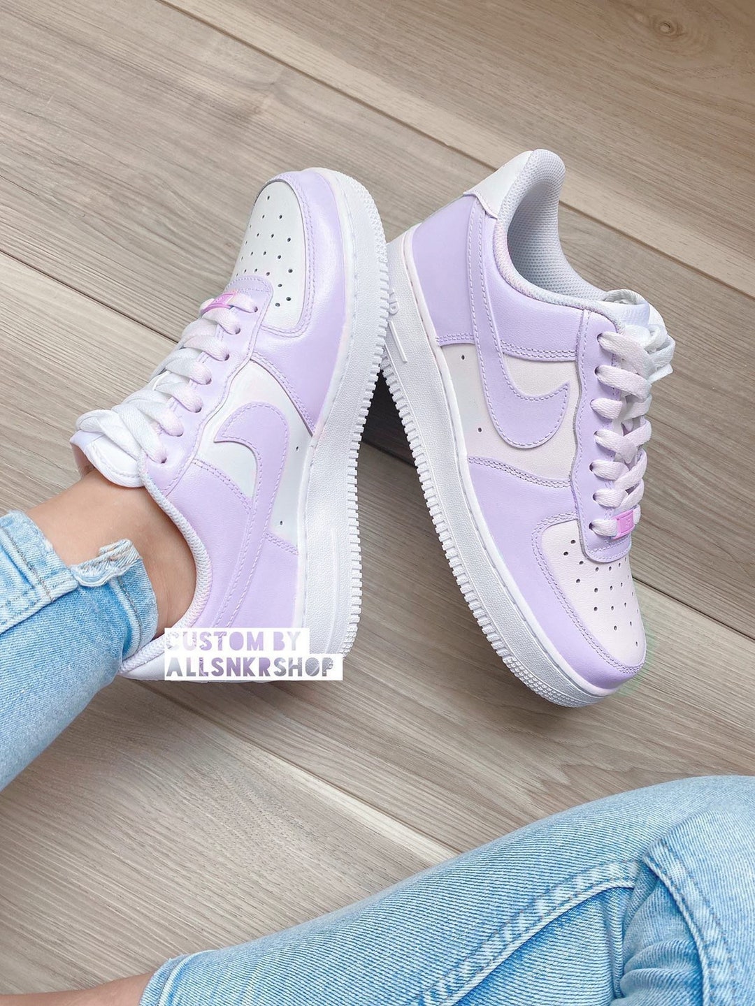 Nike Air Force 1 Low Custom Purple - Etsy UK