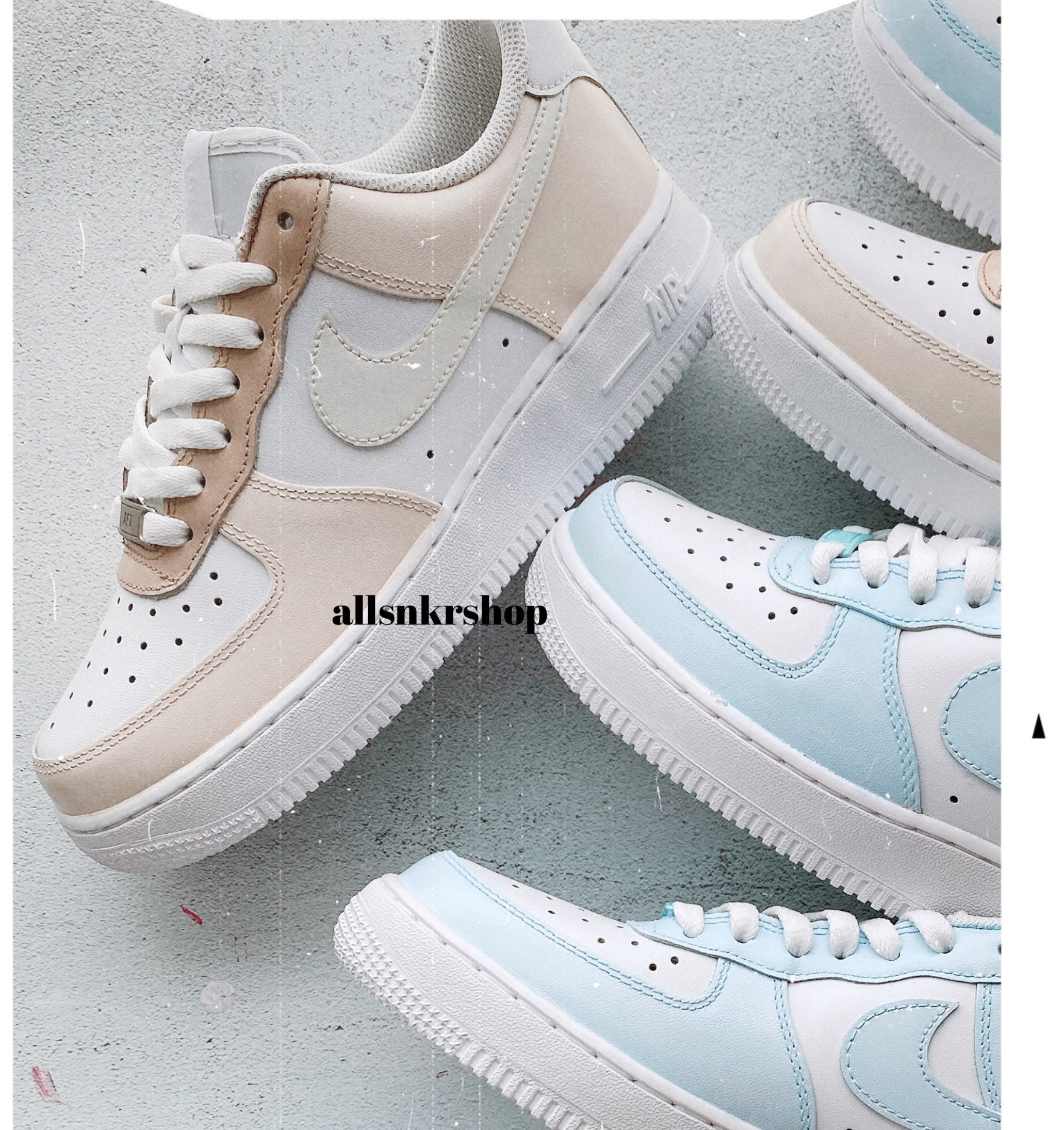 Nike Air Force 1 Low Custom Biege Tan 