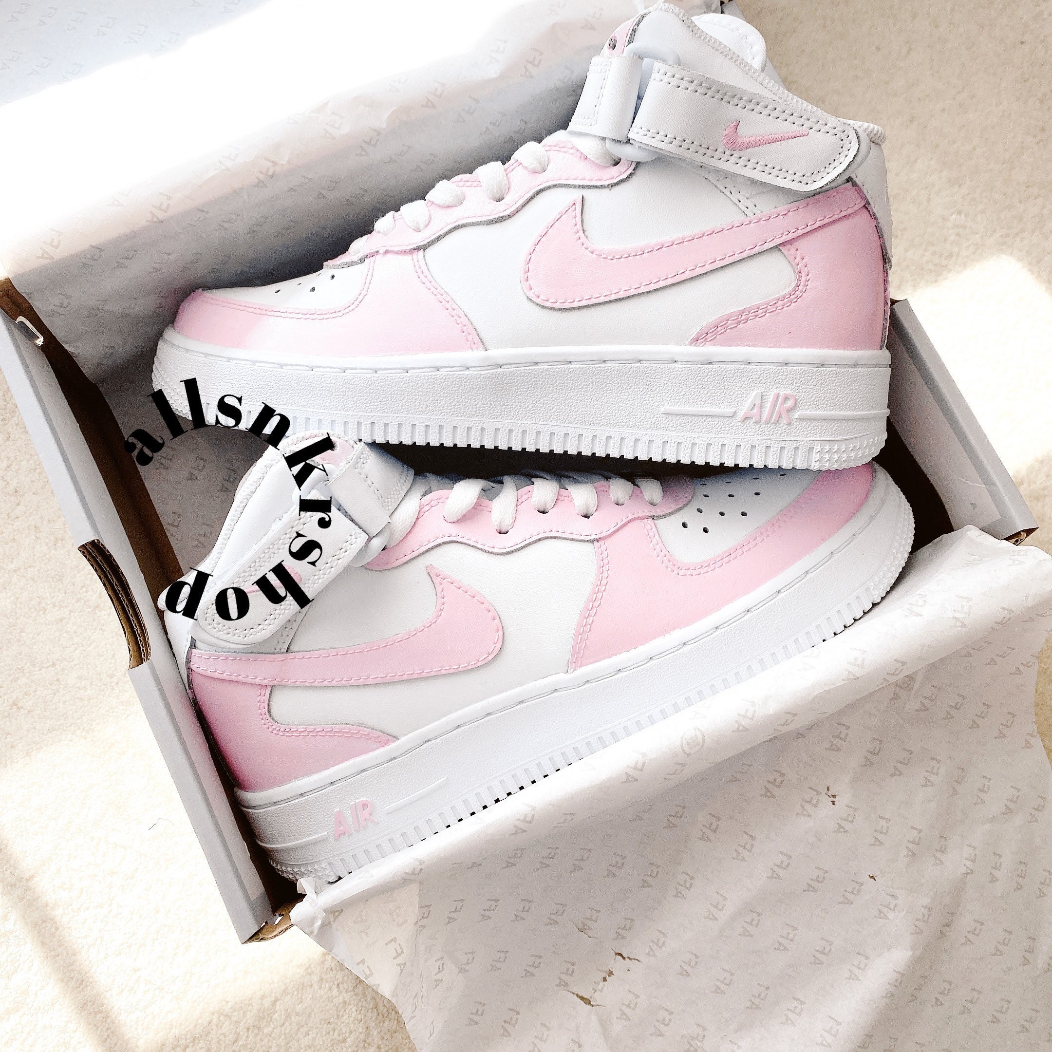 pink and white air force 1 infant