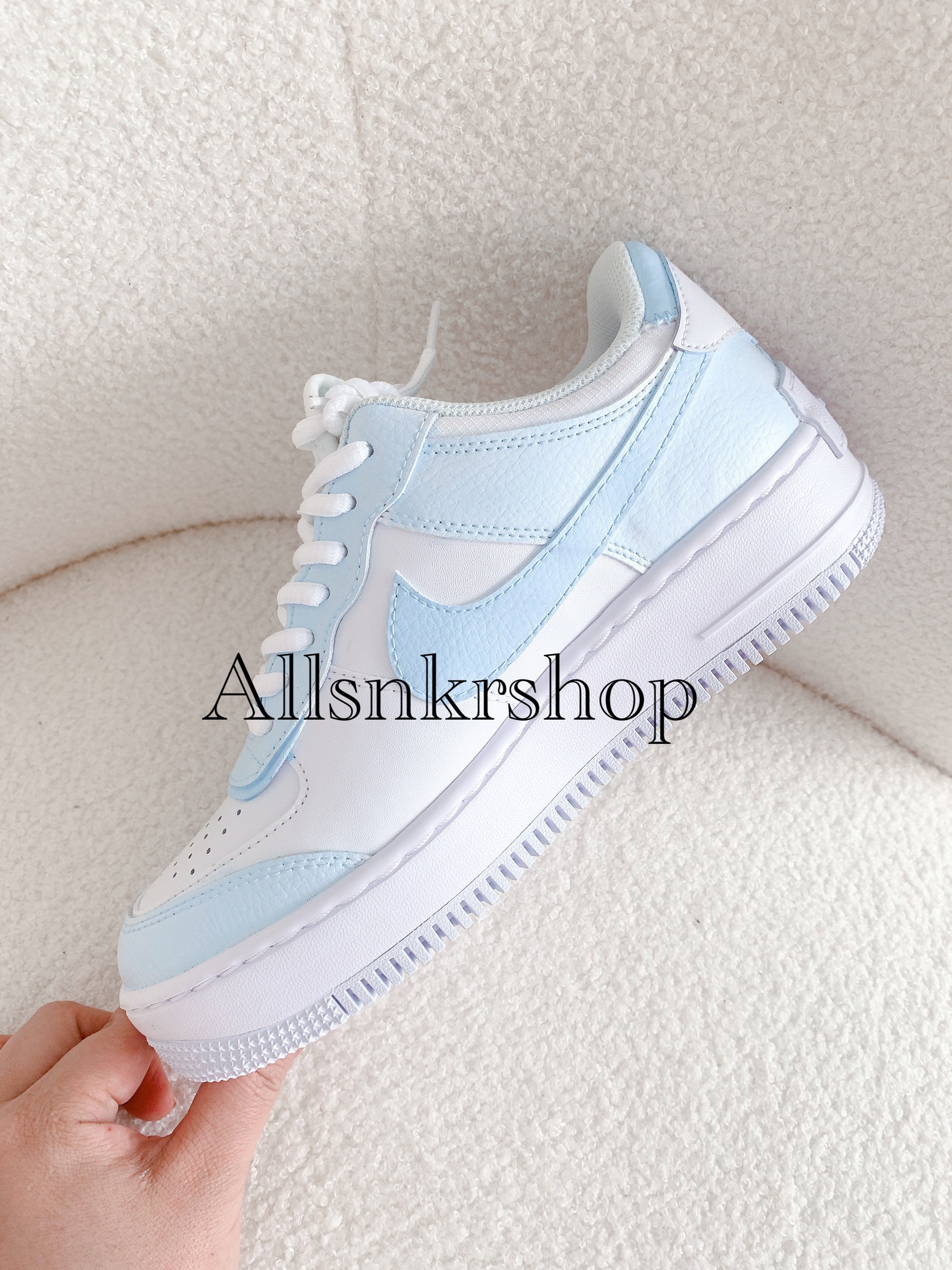 Buy Baby Blue Nike Air Force 1 AF1 Shadow Light Blue Two Tones Online in  India 