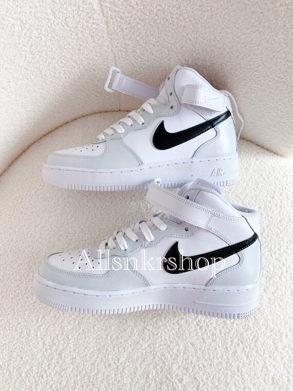 custom air force 1 mid gray