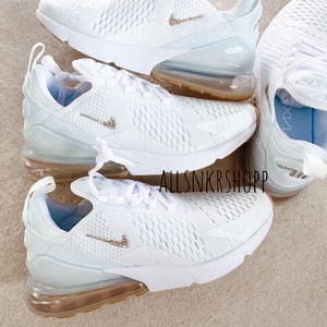 Women Nike air max 270 with custom buttery blue
