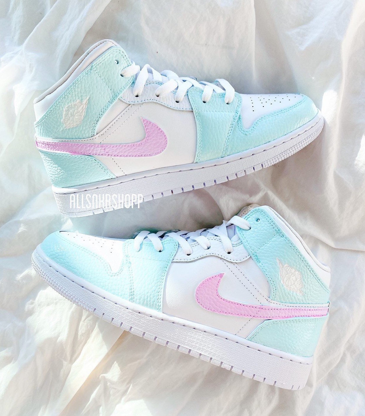 Pastel Womens Nike Air Jordan 1 Mid - Etsy