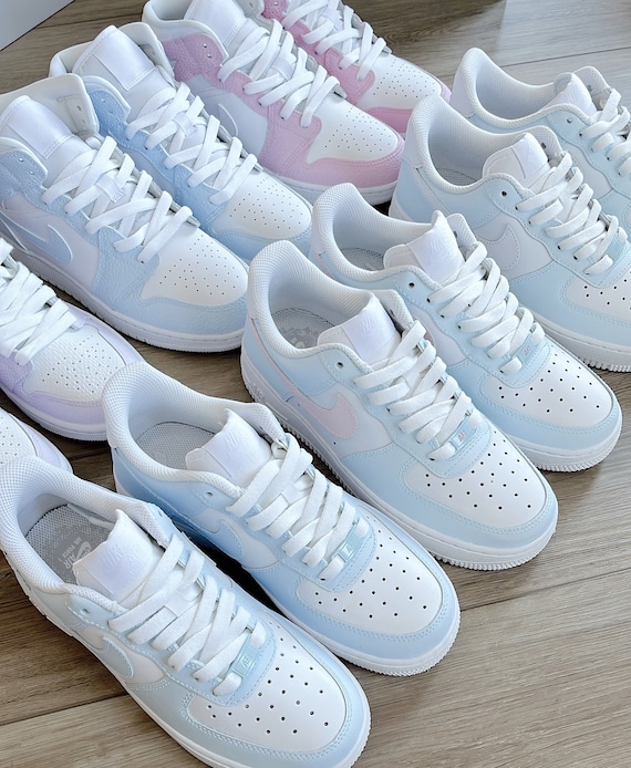 Nike, Shoes, Custom Baby Blue Lv Af Never Worn