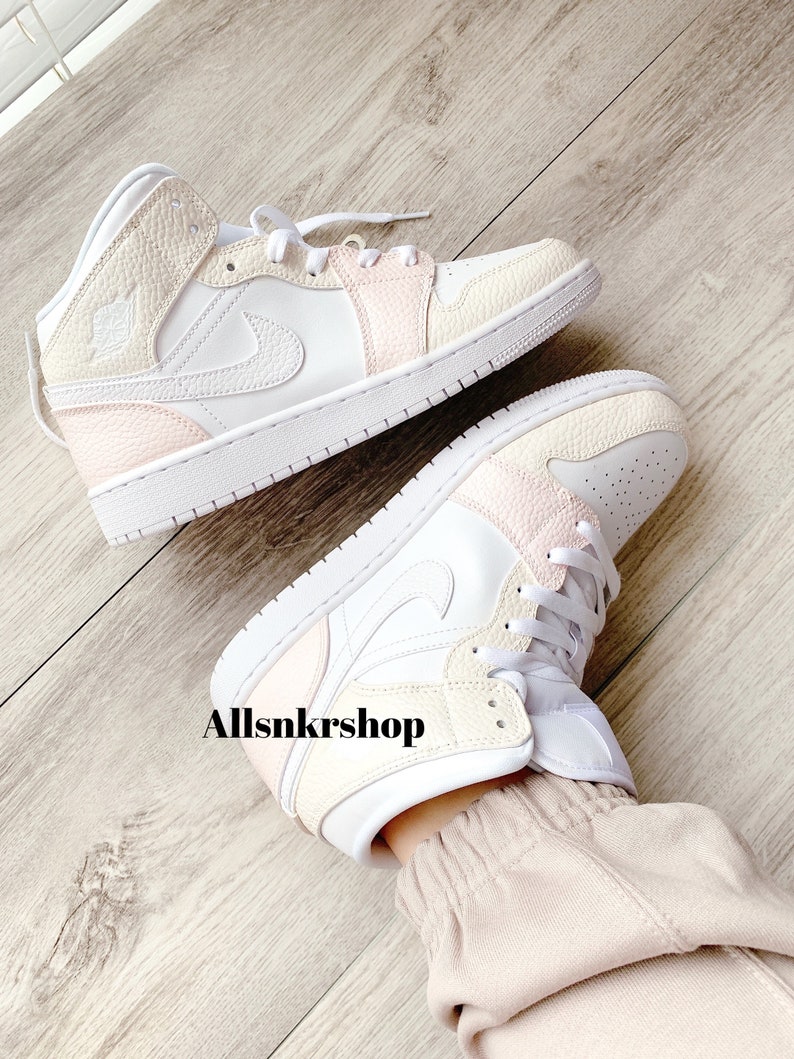 Pastel Nike Air Jordan 1 Mid Custom Etsy UK