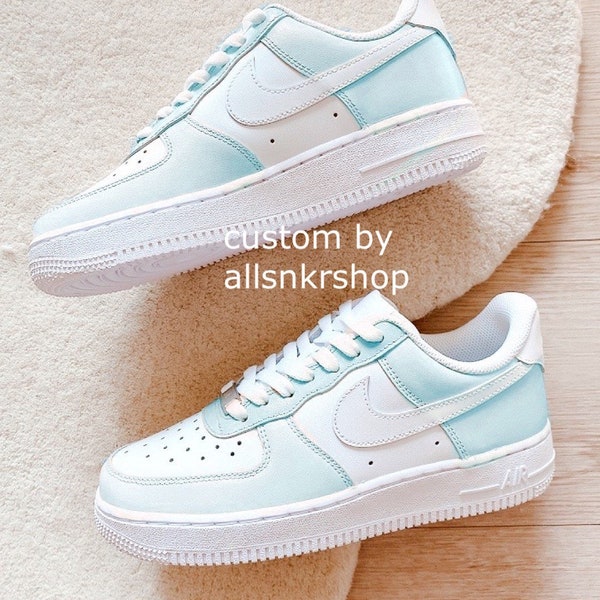 custom blue nike air force 1