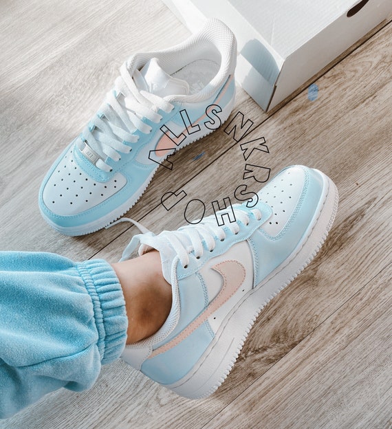 pastel blue nike air force