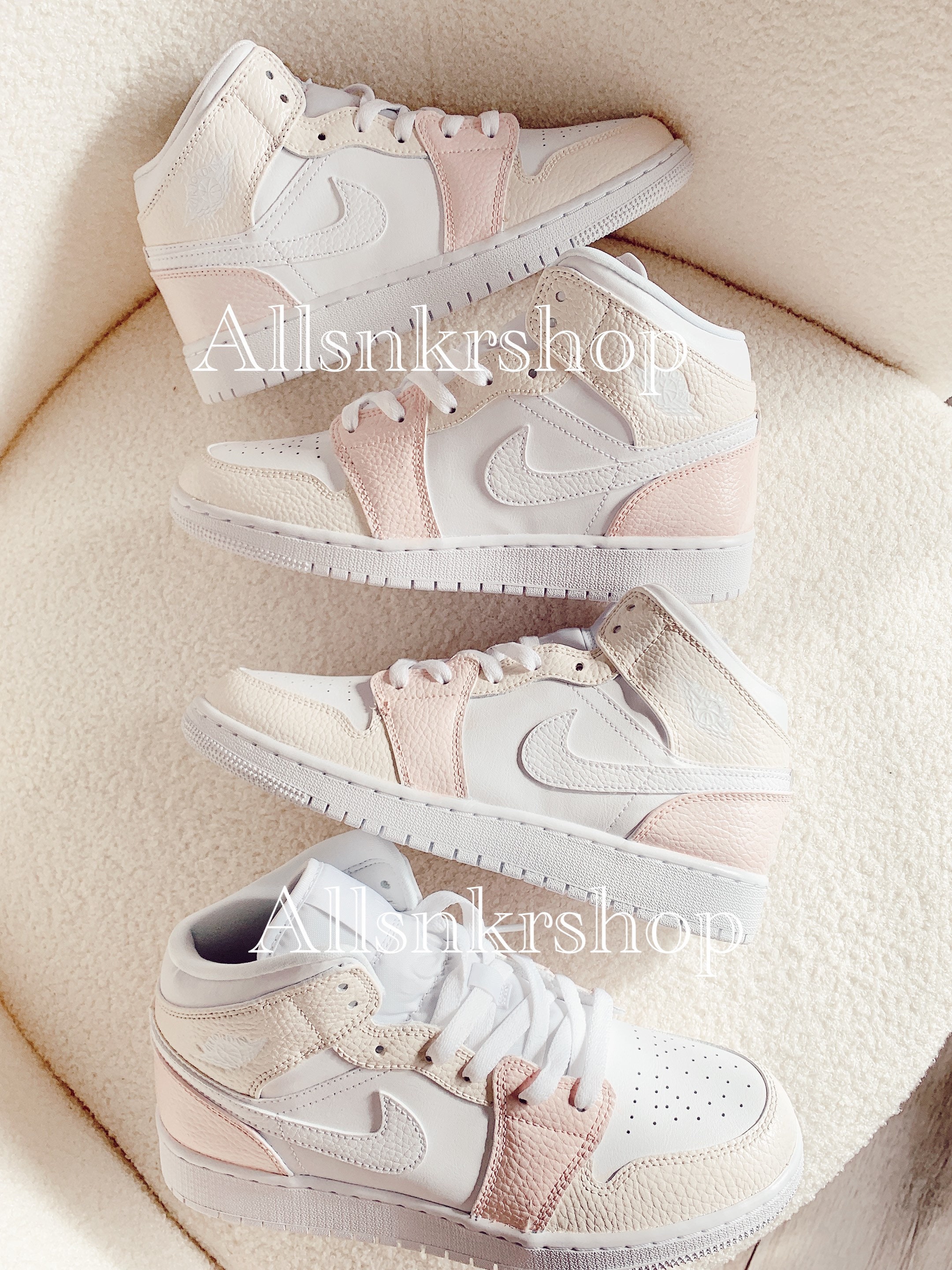 Pastel Nike Air Jordan 1 Mid Custom Etsy UK