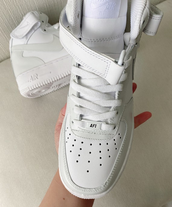 Nike Air Force 1 Mid custom grau - Etsy.de