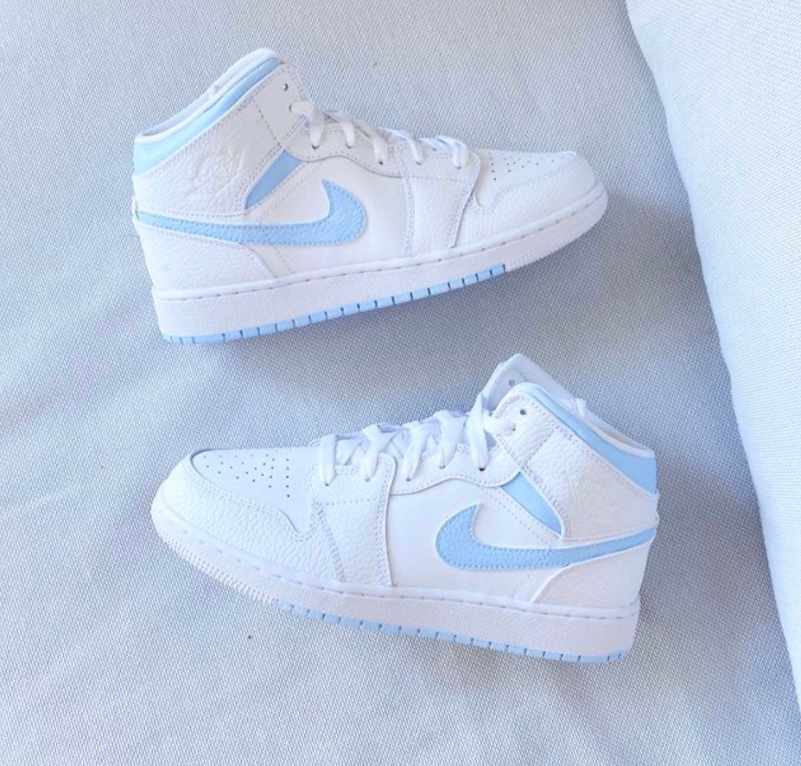 Nike Air Jordan 1 Mid Custom Baby Blue 