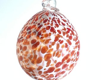 Red & White Snow Bauble