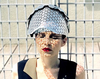 Silver Tiled Visor Face Shield Mask for Burning Man