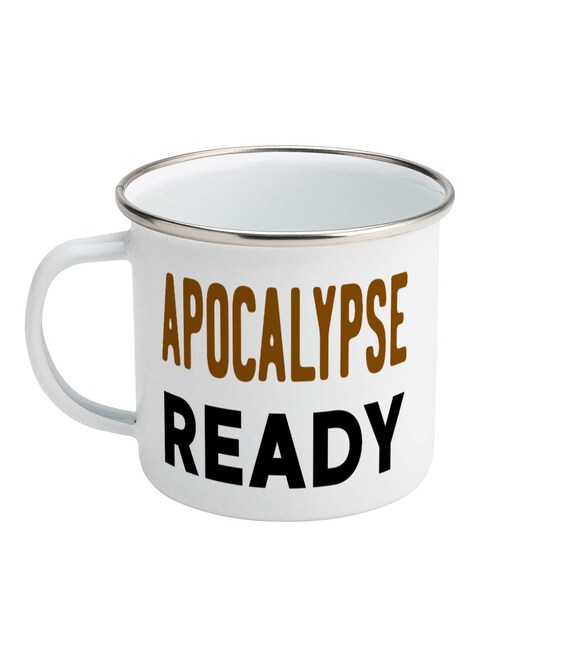 Taza De Vacaciones Camping Jardinería Retro Tin Esmalte Taza de Café Festival de Navidad
